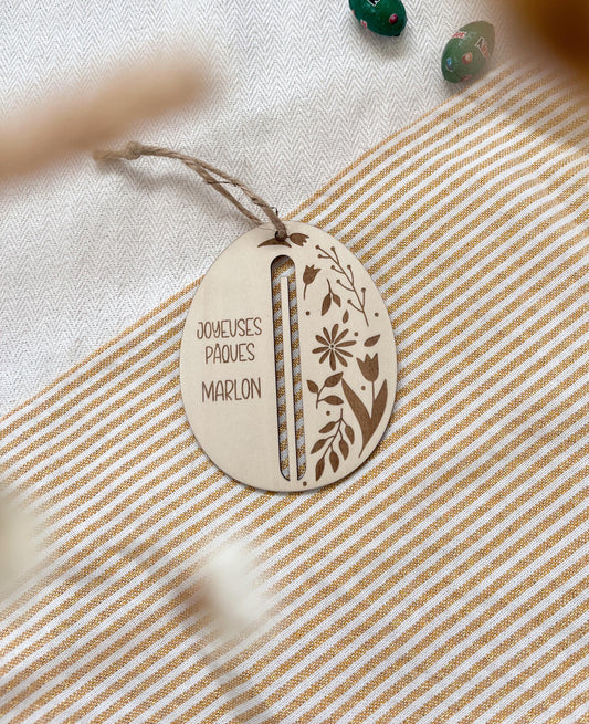 Carte en bois personnalisée spéciale Pâques – Support pour billet cadeau, Idée originale pour offrir de l’argent