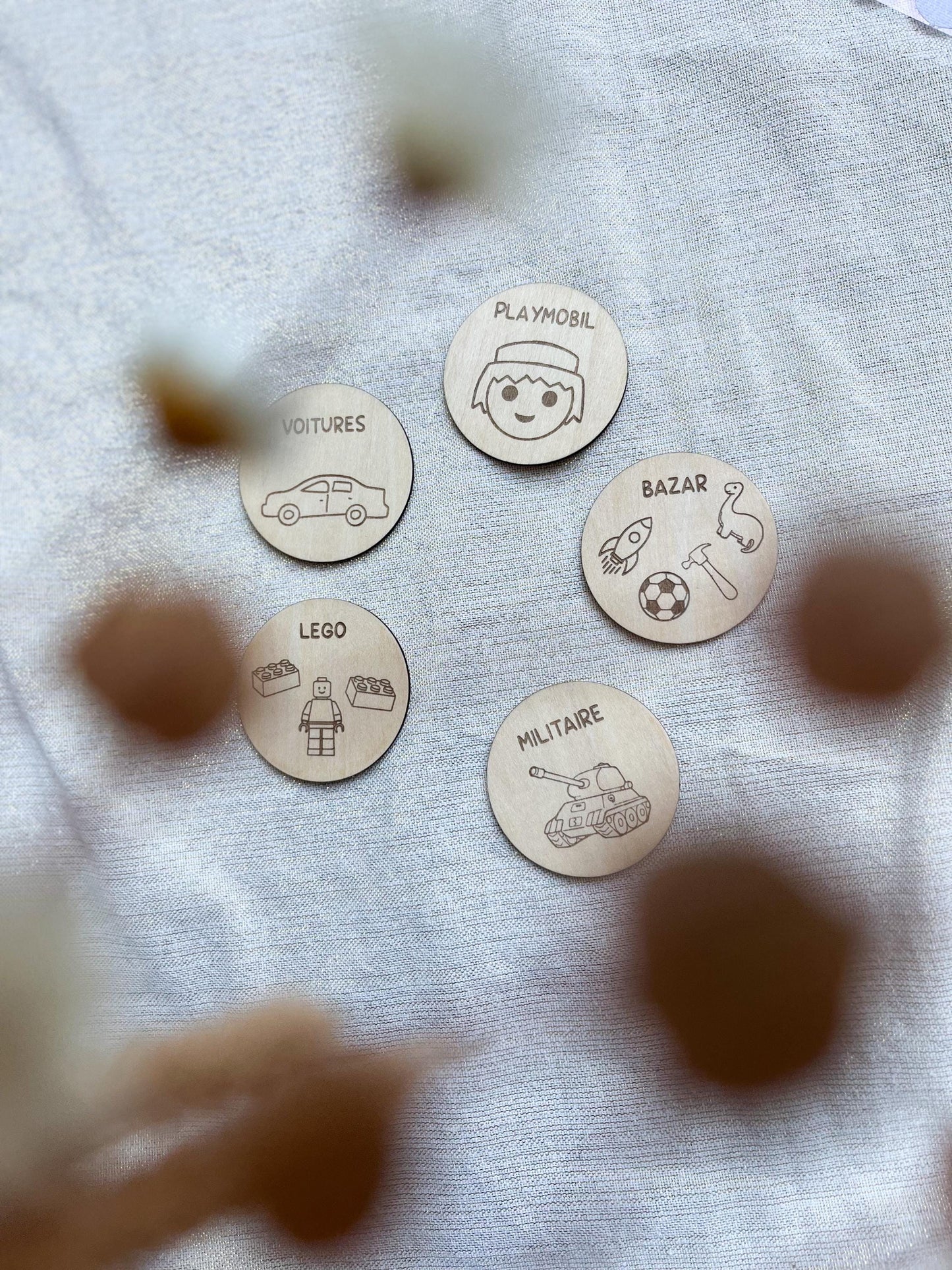 Étiquettes en bois amovibles et personnalisées pour meubles TROFAST – Rangement ludique et éducatif