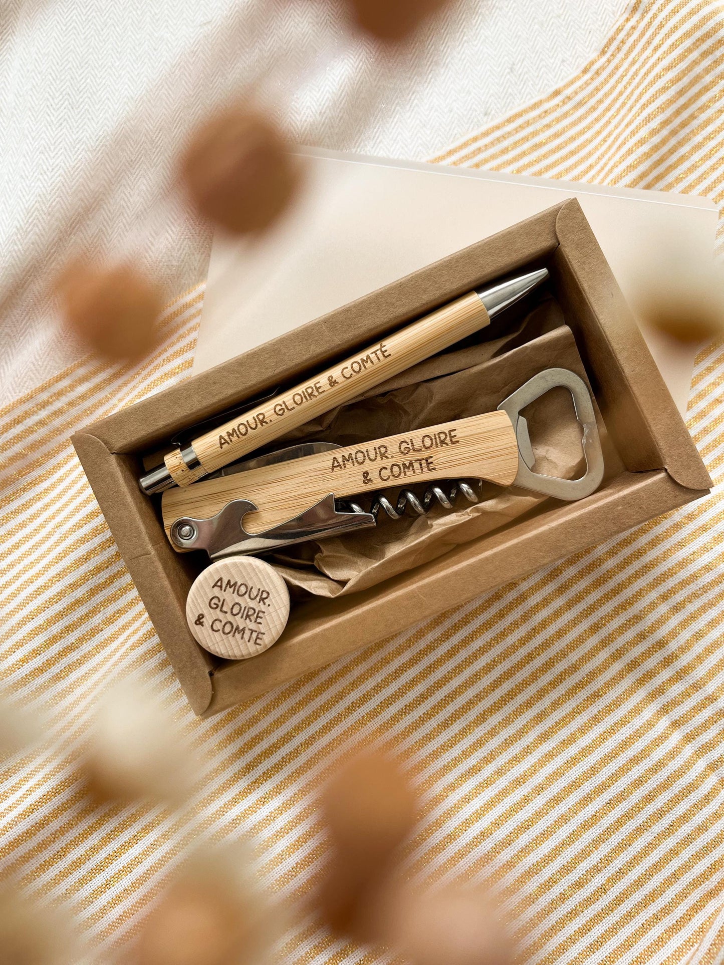 Coffret cadeau "Chauvin" personnalisable – Idée originale pour Franc-Comtois, amateur de vin et de fromage – Fête des Pères ou des Grands-Pères