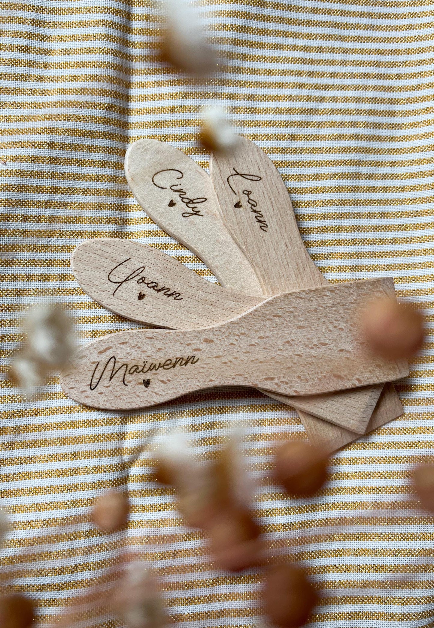 🧀 Spatules à Raclette Personnalisées en Bois de Hêtre – Jura