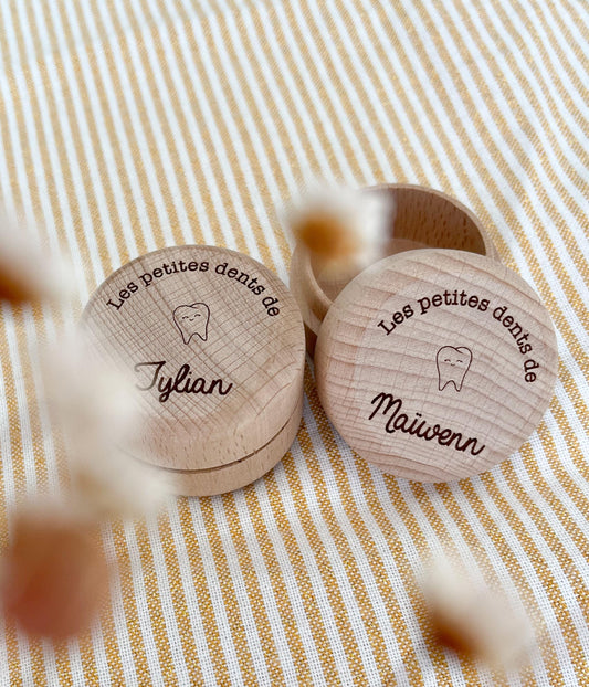 Boîte à dents en bois personnalisée – Souvenir tendre pour enfants
