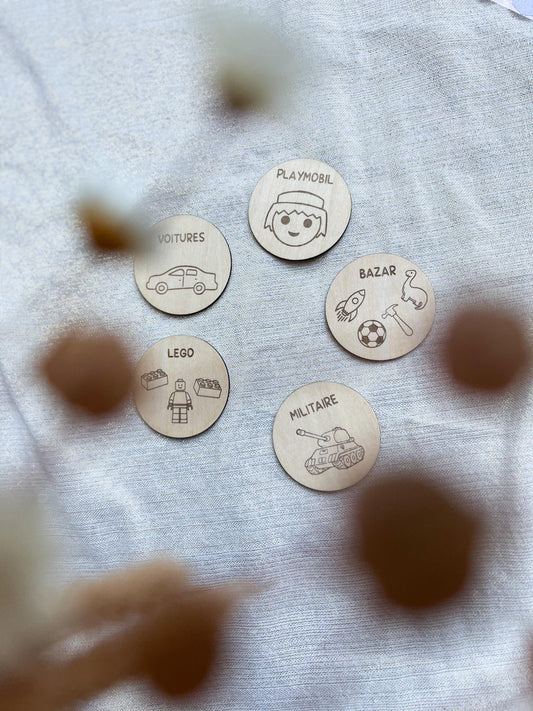Étiquettes en bois amovibles et personnalisées pour meubles TROFAST – Rangement ludique et éducatif